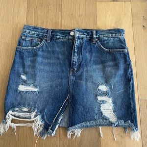 free people jean skirt